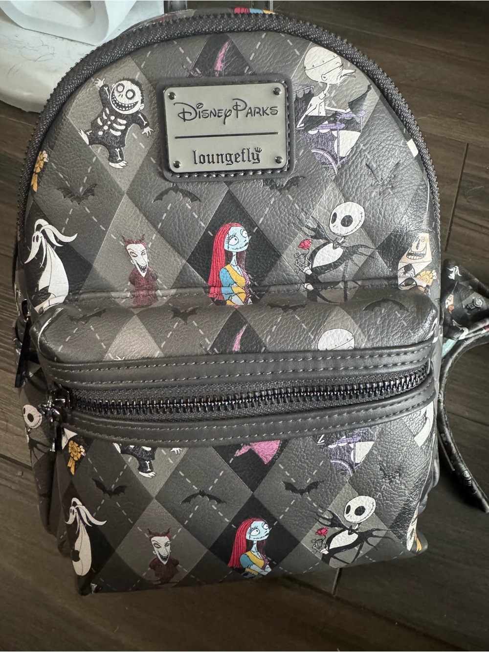 Loungefly x Disney Parks The Nightmare Before Christmas Gray Mini Backpack